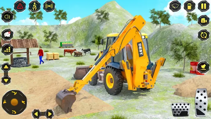 Real JCB Backhoe Loader Game android App screenshot 1